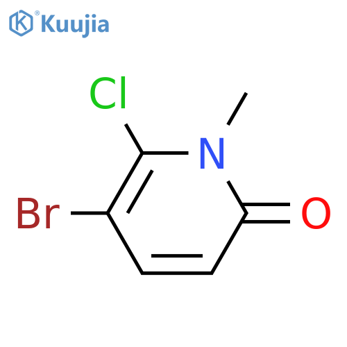 5-Bromo-6-chloro-1-methylpyridin-2(1H)-one structure