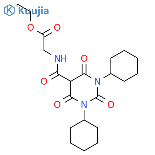 Ethyl 2-(1,3-Dicyclohexyl-2,4,6-trioxohexahydropyrimidine-5-carboxamido)acetate structure