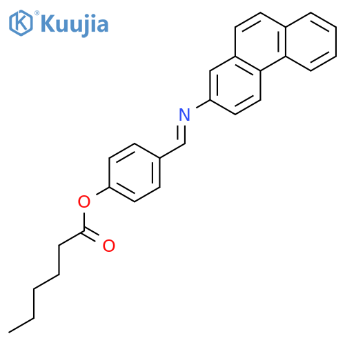 Hexanoic acid, 4-[(2-phenanthrenylimino)methyl]phenyl ester structure