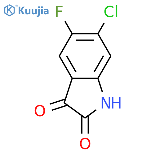 6-chloro-5-fluoro-2,3-dihydro-1H-indole-2,3-dione structure