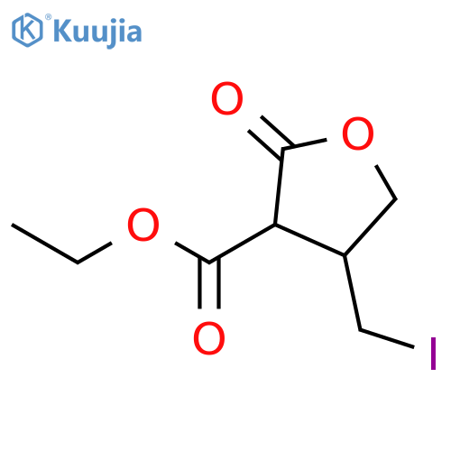 3-Furancarboxylic acid, tetrahydro-4-(iodomethyl)-2-oxo-, ethyl ester structure