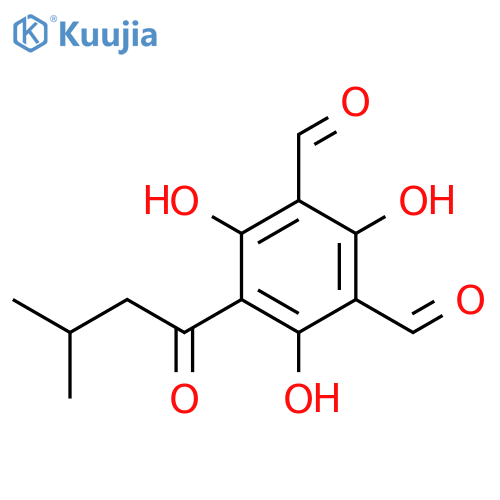 1,3-Benzenedicarboxaldehyde,2,4,6-trihydroxy-5-(3-methyl-1-oxobutyl)- structure