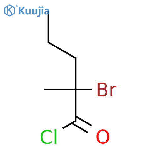Pentanoyl chloride, 2-bromo-2-methyl- structure