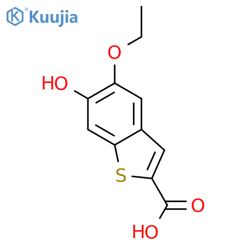 Benzo[b]thiophene-2-carboxylic acid, 5-ethoxy-6-hydroxy- structure