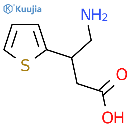 4-amino-3-(thiophen-2-yl)butanoic acid structure