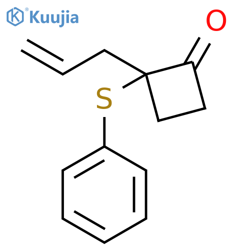Cyclobutanone, 2-(phenylthio)-2-(2-propenyl)- structure