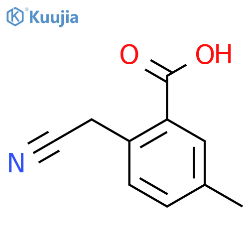 2-Cyanomethyl-5-methylbenzoic acid structure