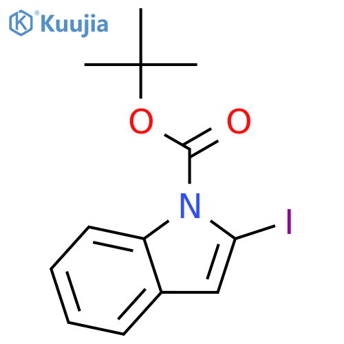 2-Iodo-N-(tert-butoxycarbonyl)indole structure