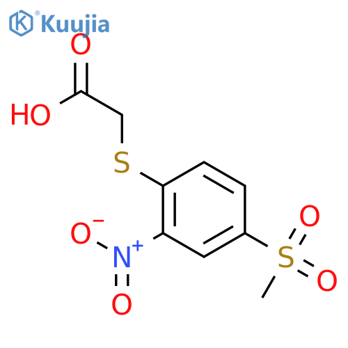 2-(4-methanesulfonyl-2-nitrophenyl)sulfanylacetic acid structure