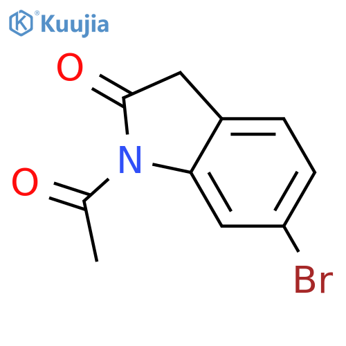 2H-Indol-2-one, 1-acetyl-6-bromo-1,3-dihydro- structure
