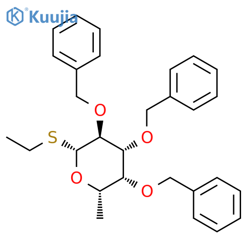 (2R,3S,4R,5R,6S)-3,4,5-tris(benzyloxy)-2-(ethylsulfanyl)-6-methyloxane structure