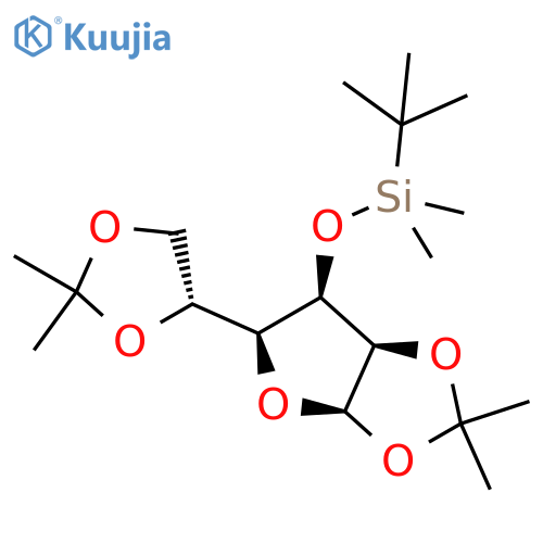 3-O-(1,1-Dimethylethyl)dimethylsilyl-1,2:5,6-bis-O-(1-methylethylidene)-a-D-glucofuranose structure