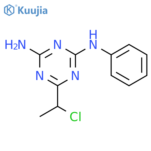 6-(1-Chloroethyl)-4-(phenylimino)-1,4-dihydro-1,3,5-triazin-2-amine structure