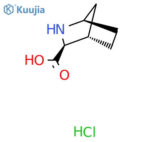 exo-2-azabicyclo[2.2.1]heptane-3-carboxylic acid;hydrochloride structure