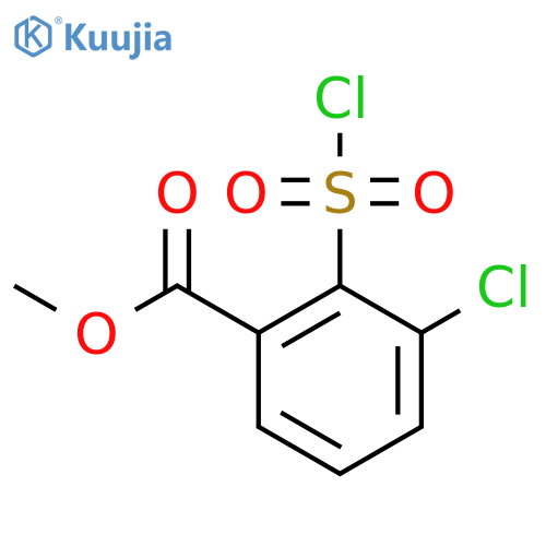 Methyl 3-chloro-2-(chlorosulfonyl)benzoate structure