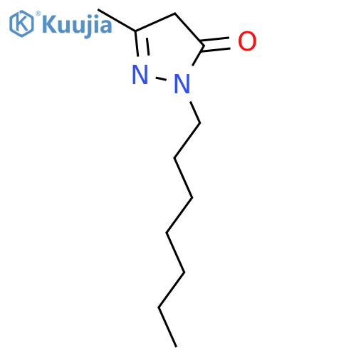 3H-Pyrazol-3-one, 2-heptyl-2,4-dihydro-5-methyl- structure